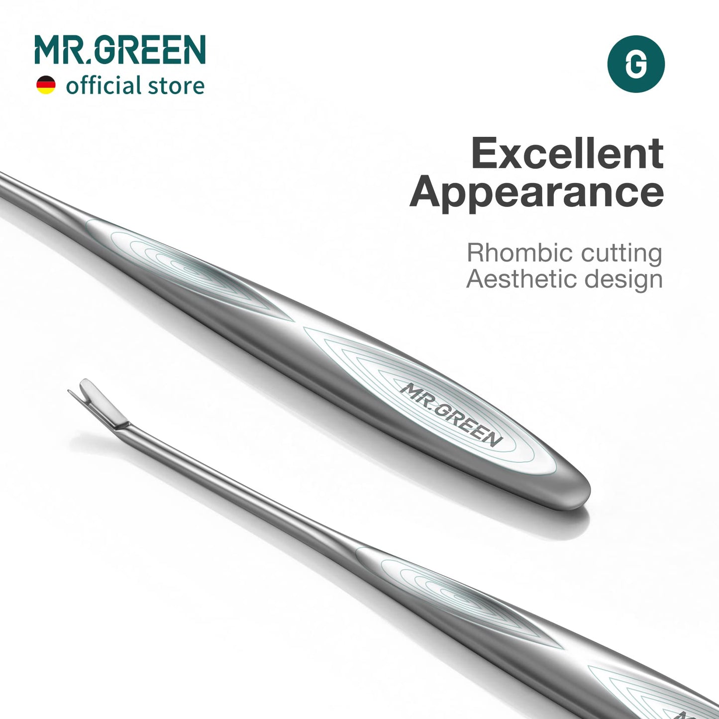 MR.GREEN Cuticle Pusher Dead Skin Remover Stainless Steel Manicure Tools Professional Cuticle Trimmer Nail Polish Peeler Scraper (Mr-2190)