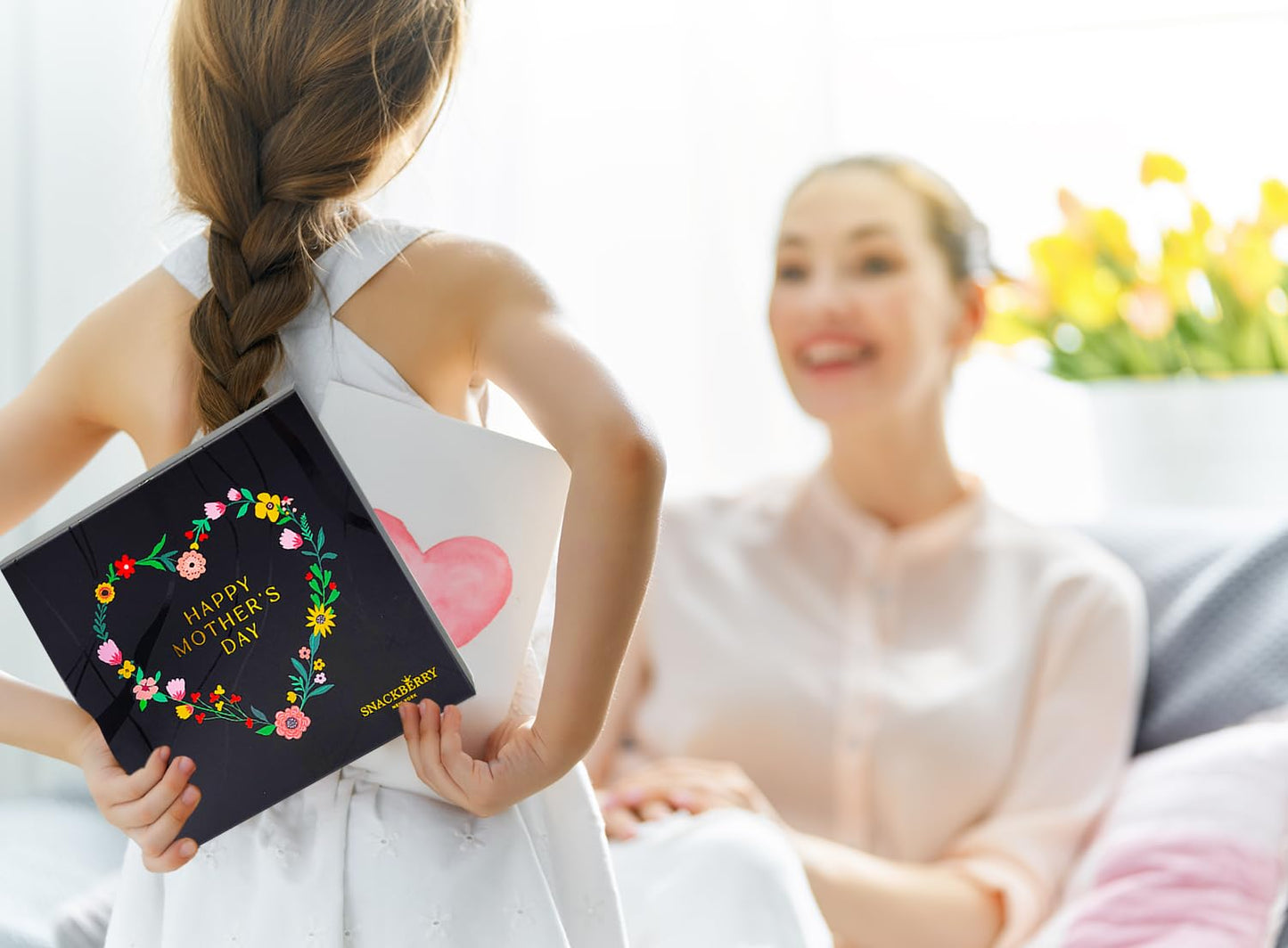 Snackberry Mothers Day Dried Fruit Basket, Gourmet Snack Box, in Elegant Drawer Window Box, Healthy Gift Snack Box for Women. Kosher Parve (Single)