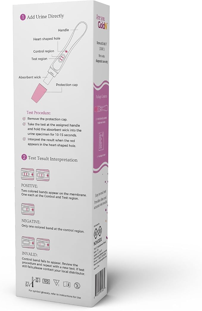 GoldN™ Easy to Use Pregnancy Test | Early Detection HCG Test for Women | Fast & Clear Results in Minutes | Midstream, Mess-Free Design | 2 Tests for Reliable Pregnancy Confirmation