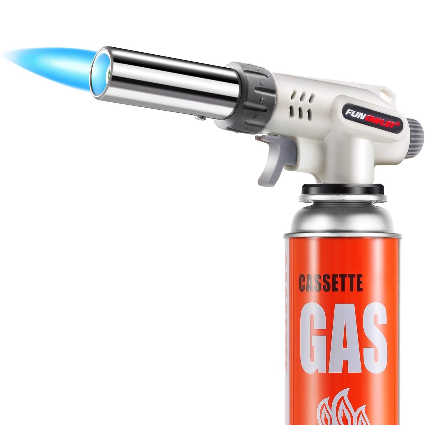 2 Pack Powerful Cooking Torch Lighter - Culinary Kitchen Torch, Sous Vide, Charcoal Lighters Campfire Starter, Flame Thrower Fire Grill Gun for Searing Steak, Creme Brulee, BBQ(Tank Not Included)