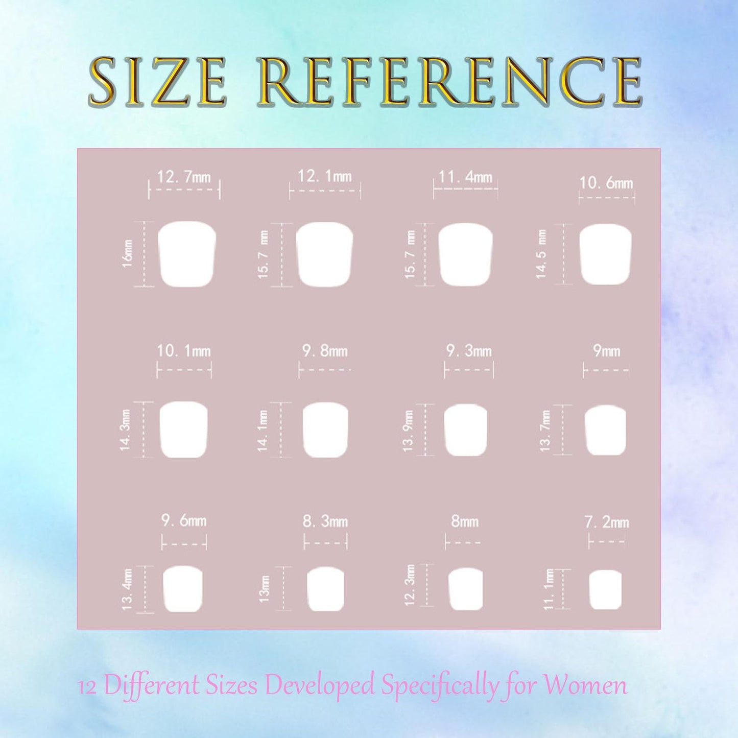 Extra Short Press on Nails Square Fake Nails Press ons Glitter with Marbling Design Acrylic False Nails White Artificial Glossy Glue on Nails Lilac Full Cover Stick on Nails for Women Manicure 24 Pcs