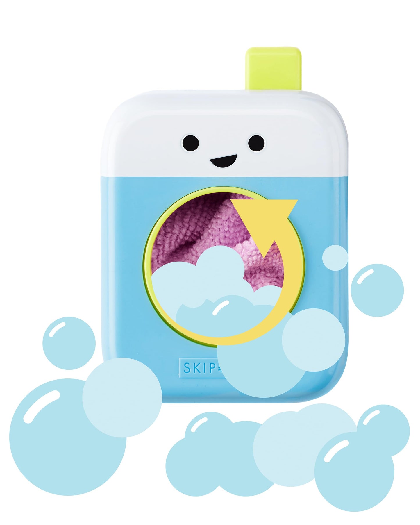 Skip Hop Baby Bath Toy Fresh & Clean Spin Cycle 4-Piece Laundry Pretend Play Set and Bathtub Sensory Development Toy Age 12m+