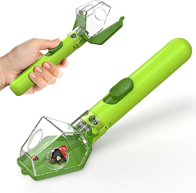 Bug Catcher for Kids, Insect Trap Kit with 6X Magnifier Glass - STEM Educational Exploration Tool for Indoor and Outdoor,Christmas Birthday Gift Toys for Adults, Boys, and Girls, Green
