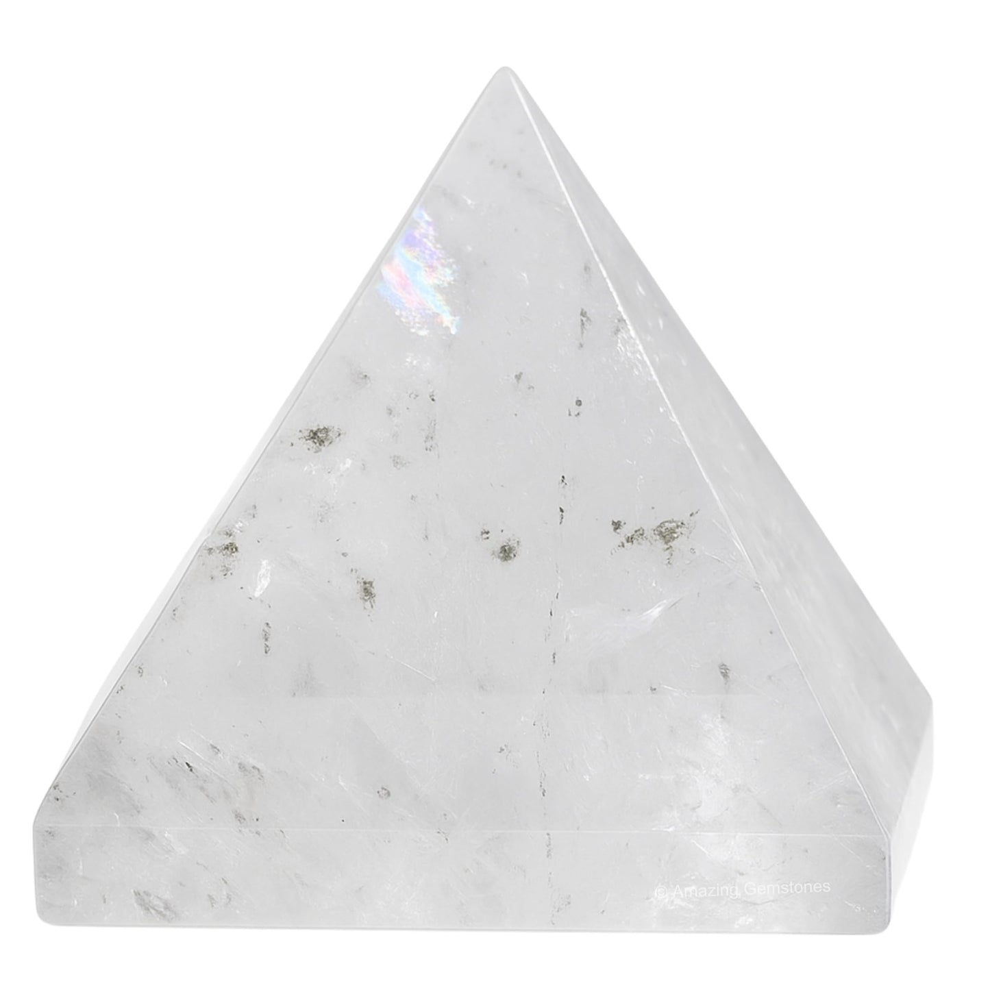 Amazing Gemstone Clear Quartz Pyramid Crystal Healing Stones - 2" Great Pyramid Figurine of Natural Stone Pyramid for Meditation, Reiki, Chakra Balancing and Crystal Pyramids Grid