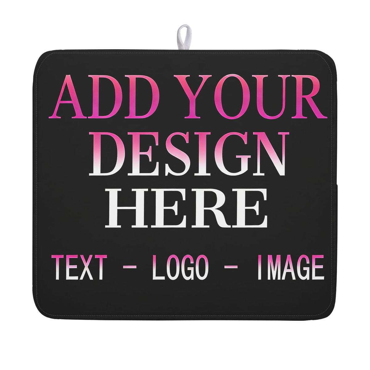Custom Personalized Dish Drying Mat 16x18 Inch Customized Drying Mats with Picture Text for Kitchen Counter Custom Image Microfiber Absorbent Dishes Pad for Travel Festivals Family Memories Home Decor