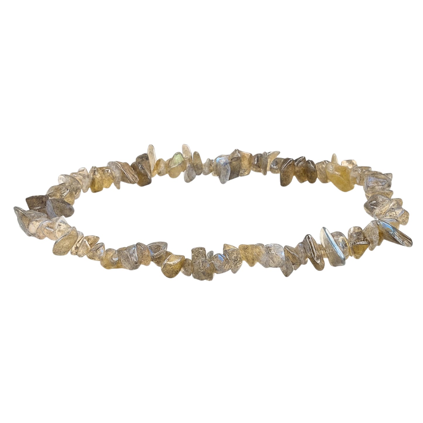 Amazing Gemstone Chips Bracelet (Labradorite)