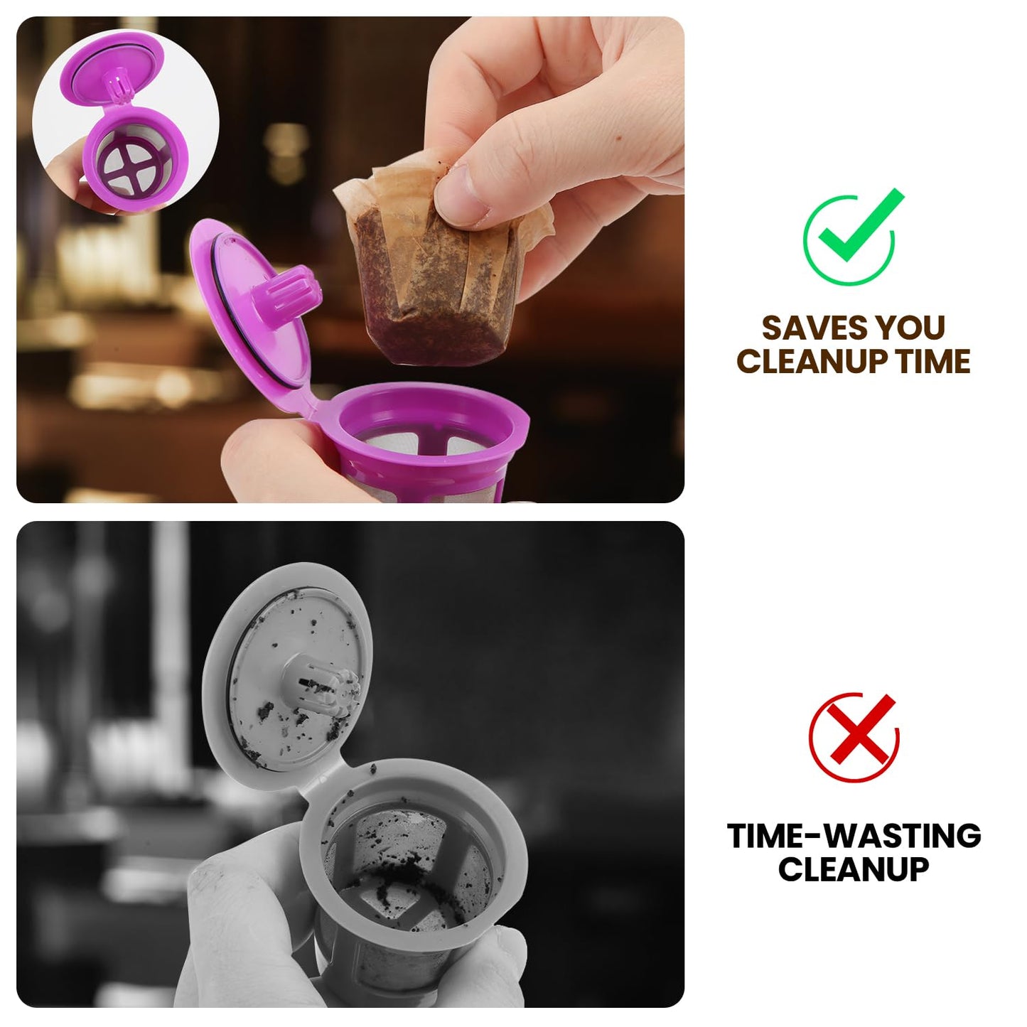 Pro Mael 360 Count Disposable K Cup Filters, Coffee Filter Paper for Keurig Brewers Single Serve 1.0 and 2.0, Use with Reusable K Cup Pods (White)