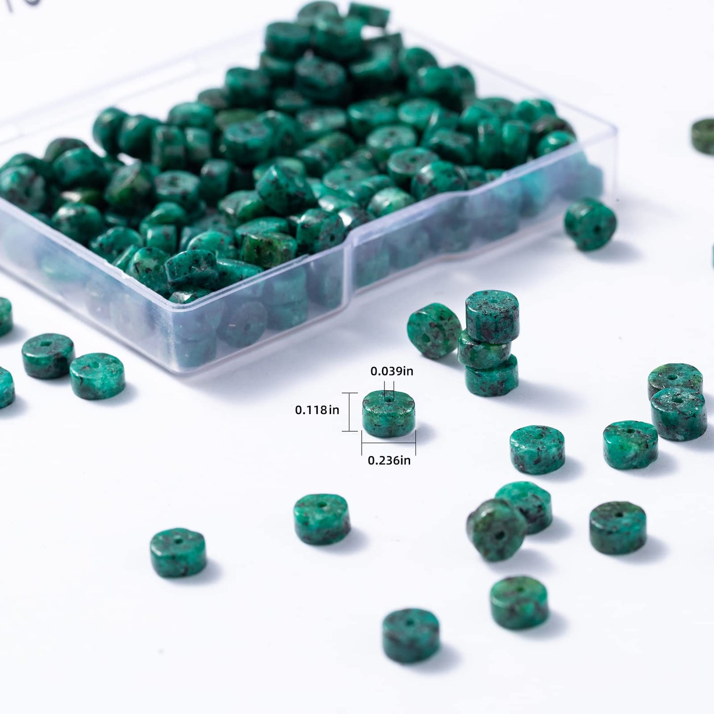 Natural African Turquoise Stone Spacer Beads 6x3mm 38cm/str Flat Round Loose Semi Gemstone Caps for Making Bracelets Necklace