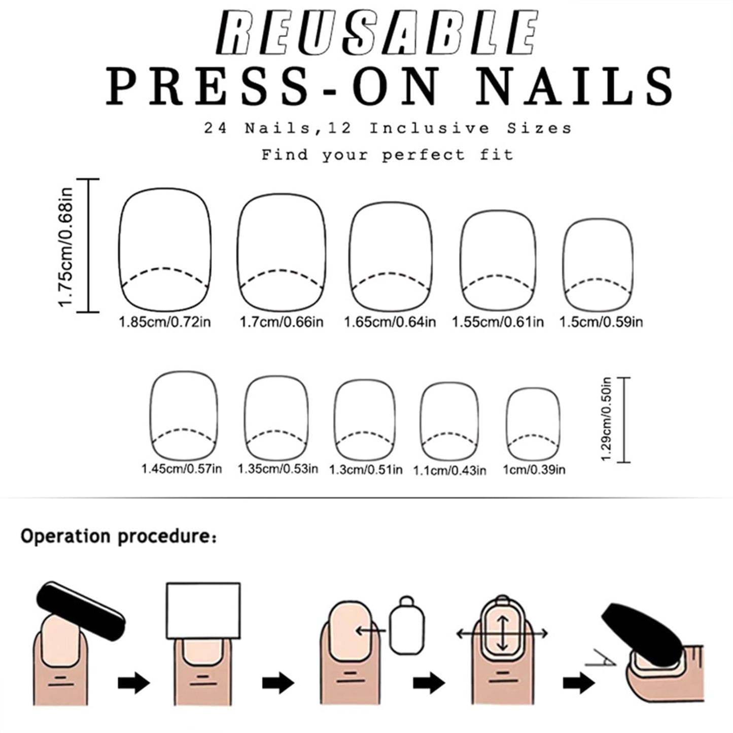 Tyuimhx Blue Flowers Press on Nails Square Short Fake Nails Spring Light Blue False Nail Glossy Full Cover Stick on Nail for Women 24Pcs