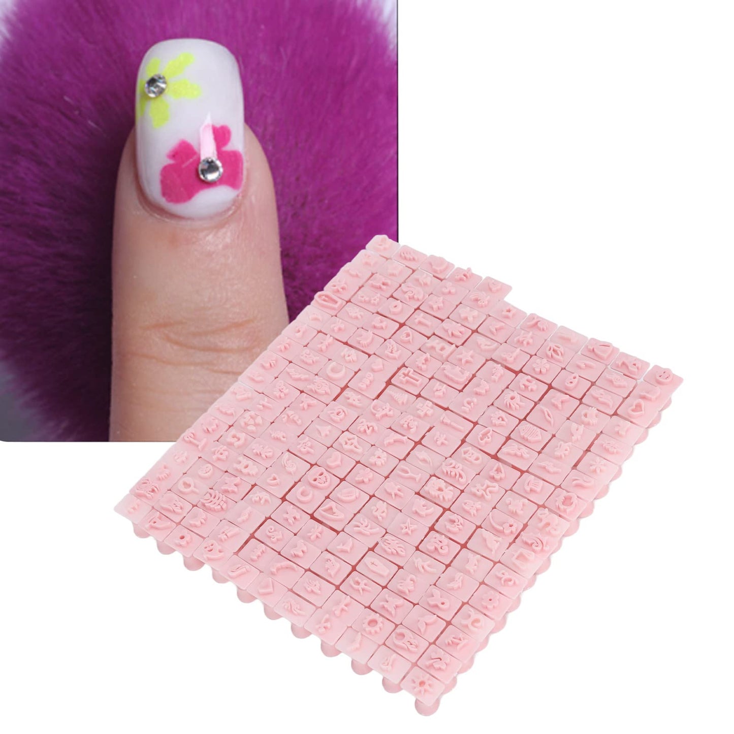 Dioche 192-piece 3D Nail Art Stamper Set - A Variety of Beautiful Designs to Choose from, Suitable and Beginners Alike, Easily Create Personalized Nail Art.