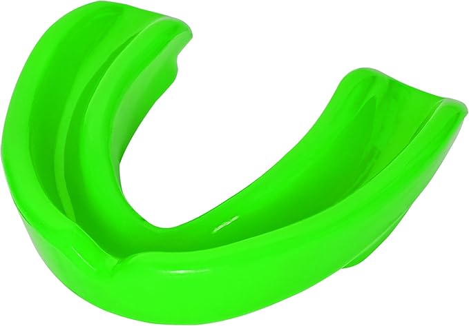 Sports Mouth Guard for Kids,Youth,Boys,Girls,Child Teen Mouthguard with Case (BPA Free) for Boxing, Martial Arts,MMA Karate,Lacrosse,Football,Soccer and All Contact Sports (Flu Green)