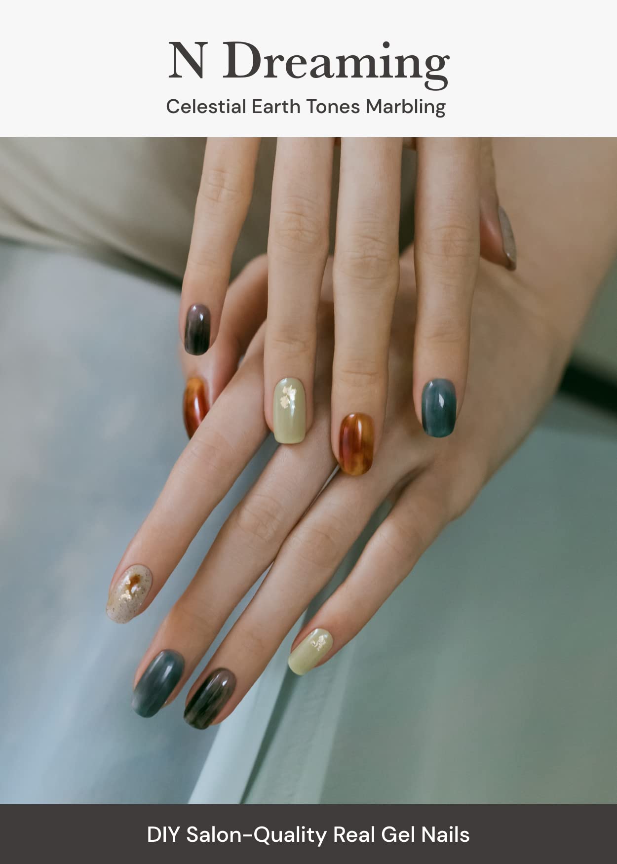 ohora Semi Cured Gel Nail Set of 2 (N Dreaming & N Tie-dye) - Professional Salon-Quality Nail Care - Easy to Use, Comfortable Curing, and Easy to Remove