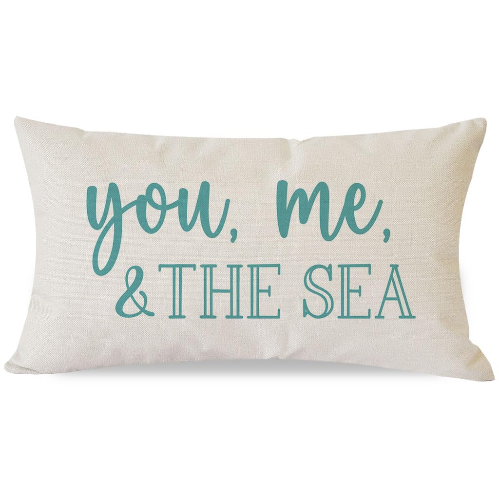 PANDICORN Lake Throw Pillow Cover 12x20 Inch, You Me and The Boat