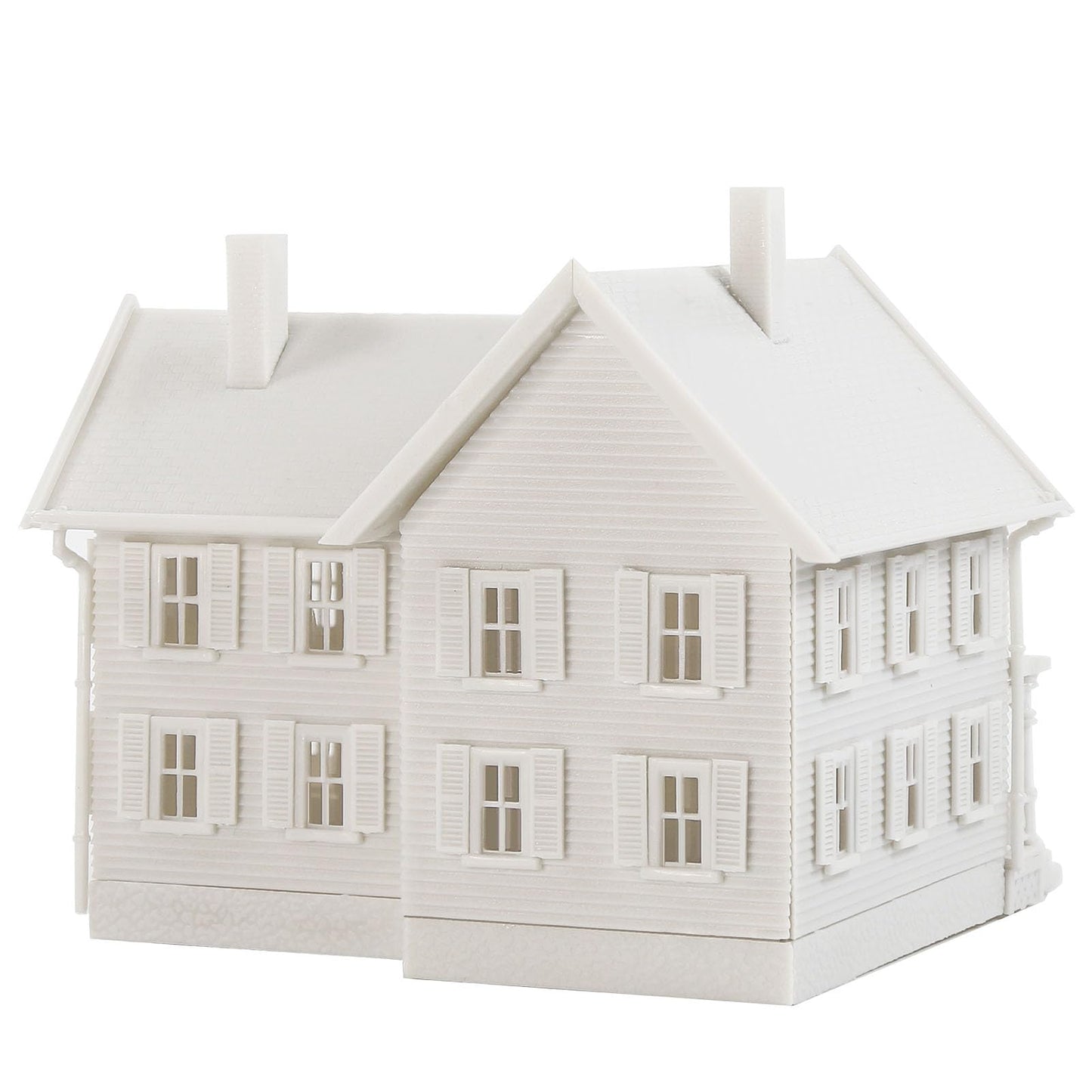 2PCS N Scale Model Blank Buidlings Kit Unassembled House for Model Train Layout Diorama JZN5885JJ (Two-story-2PCS)