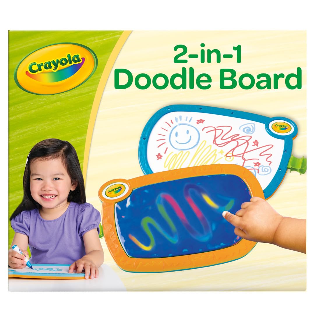 Crayola 2-in-1 Doodle Board for Toddlers, Squishy & Erasable Drawing Tablet, Educational Toddler Toy, Travel Activity, Sketching Pad, Gift for Kids