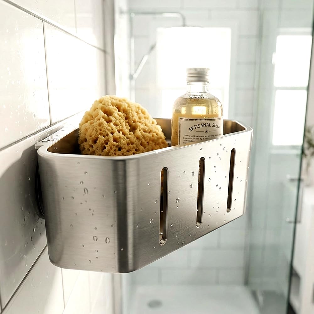 Mintiml Sponge Holder for Kitchen Sink,2026 Sink Caddy Organizer with Suction Cups,Rustproof Kitchen Storage Rack for Sponge,Soap,Stopper,Brush (1, Triangle)