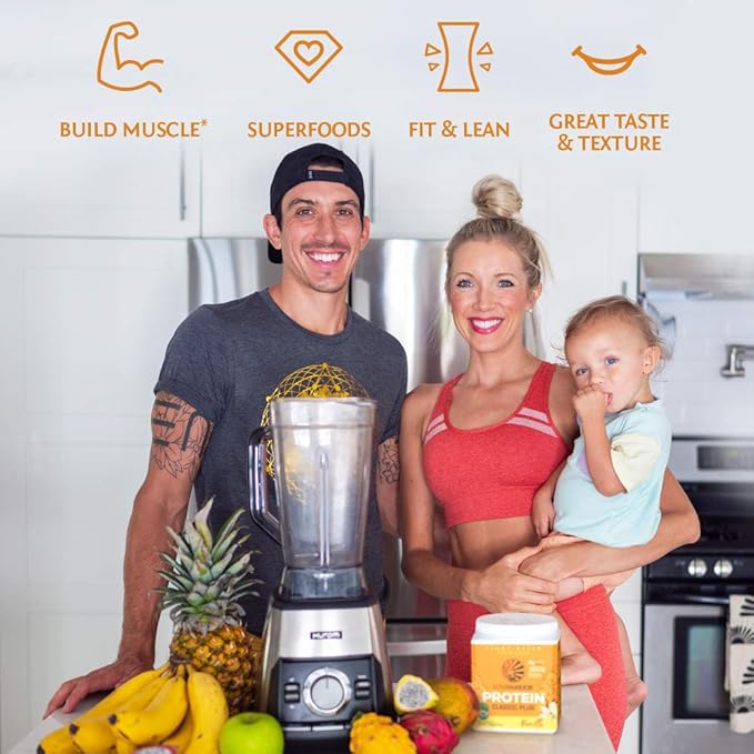 Clean Vegan Protein Powder Chocolate | Organic Protein Powder Plant Based Formula with 5 Superfood Blend Sprouted & Fermented | Non-GMO Low Carb Soy Dairy & Gluten Free (Chocolate, 15 Servings)