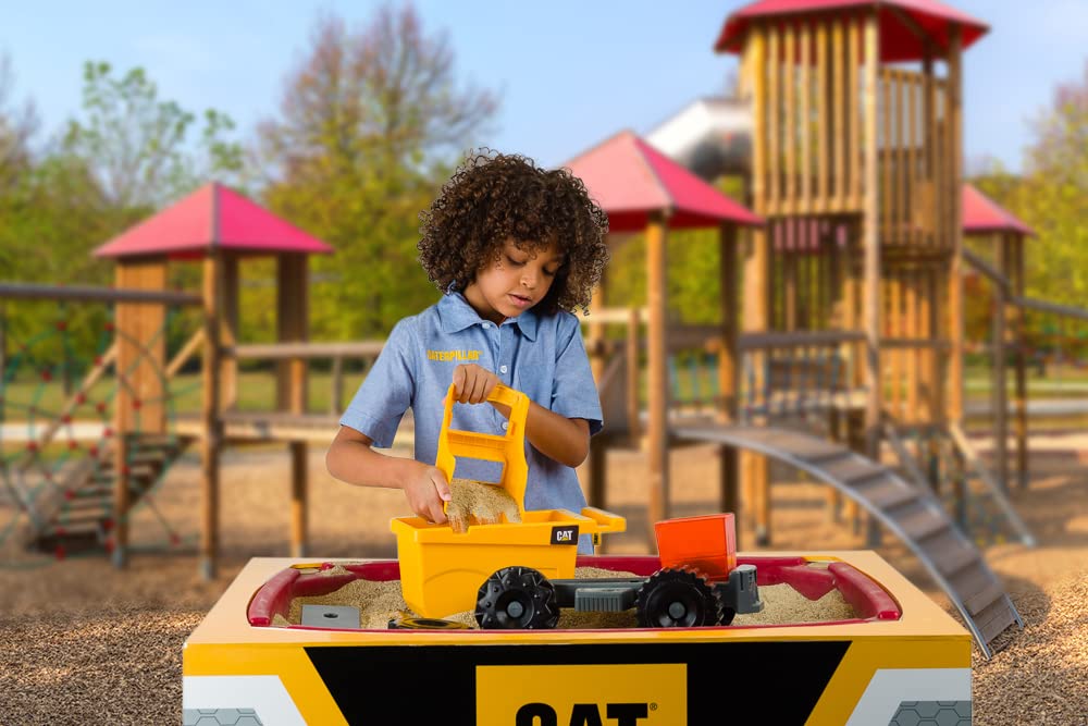 CAT Construction Toys, CAT Sandbox Construction, Dump Truck Sand Set with Sand Accessories, Ages 3 and up