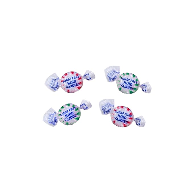 Sugar Free Peppermint And Spearmint Starlight Mints Hard Candy Assorted Mix - 1 lb Bulk Bag Individually Wrapped Keto And Diabetic Friendly Gourmet Mint Flavored Candies (16oz)