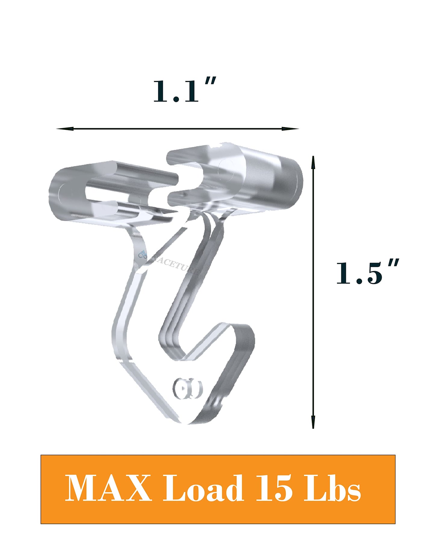 NACETURE 25 Pack Clear Drop Ceiling Hooks Classroom Decorations - Polycarbonate Ceiling Hanger Hooks for Hanging Track Clip on Suspended Ceiling Tile Grid for Office Home Stores Decorations