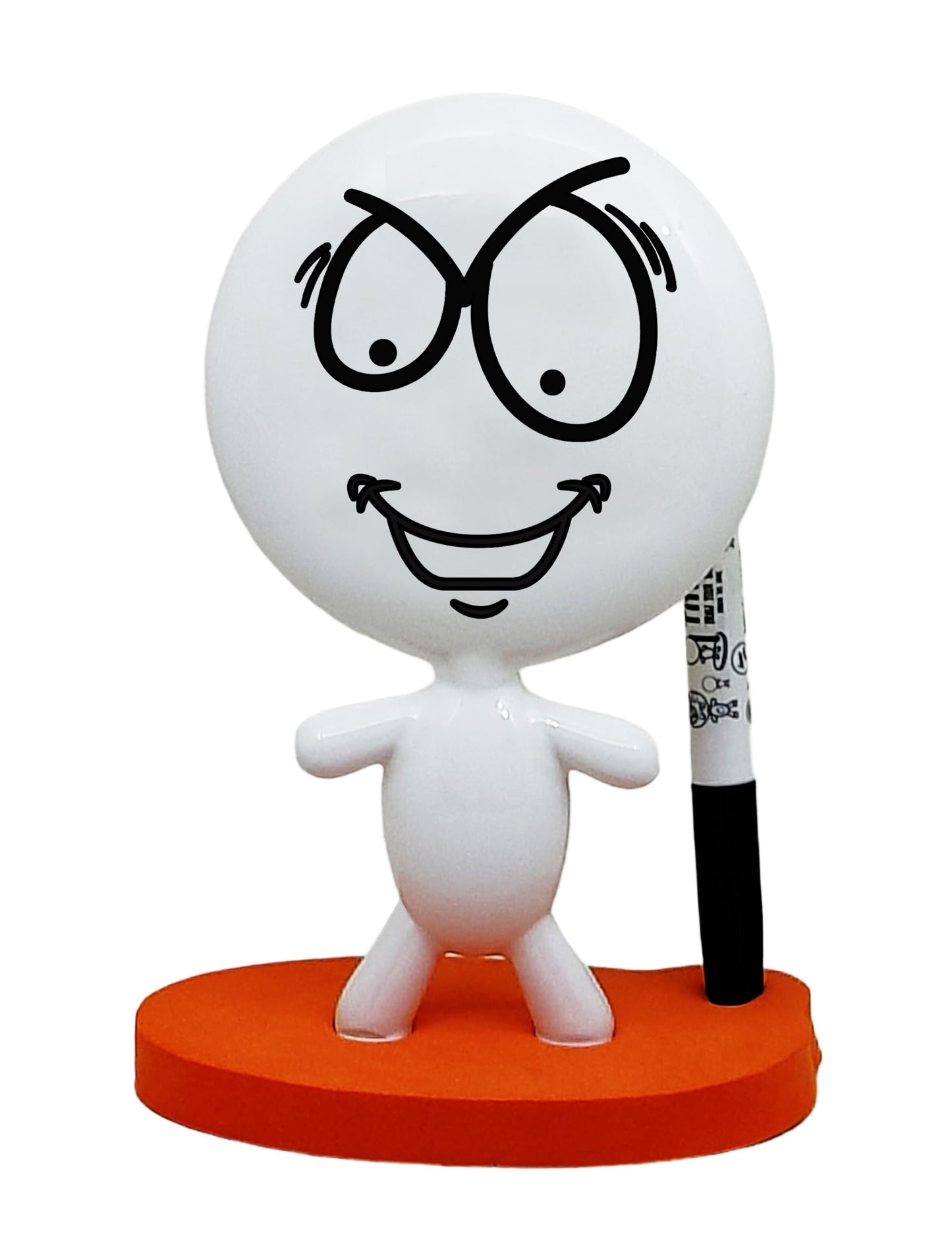 Best Office Gift - Orange Office Coworker Gifts - TITTO Original, Draw Your Ideas - Home & Office Decor Design - Ceramic Memo Pad - (Orange)