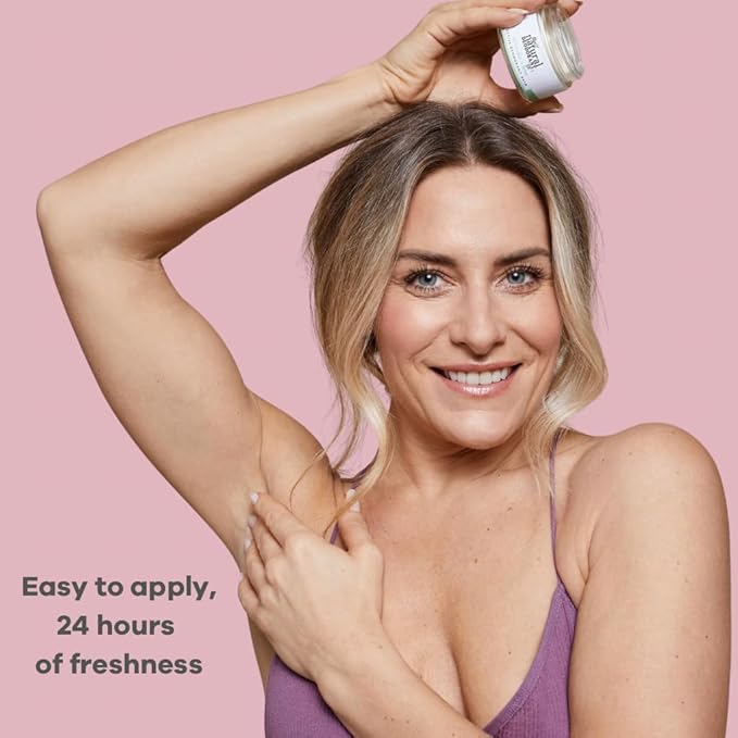 The Natural Deodorant Co, Clean Deodorant Balm Palmarosa & Mandarin 55g, Aluminium Free, Plastic Free, All Day Protection