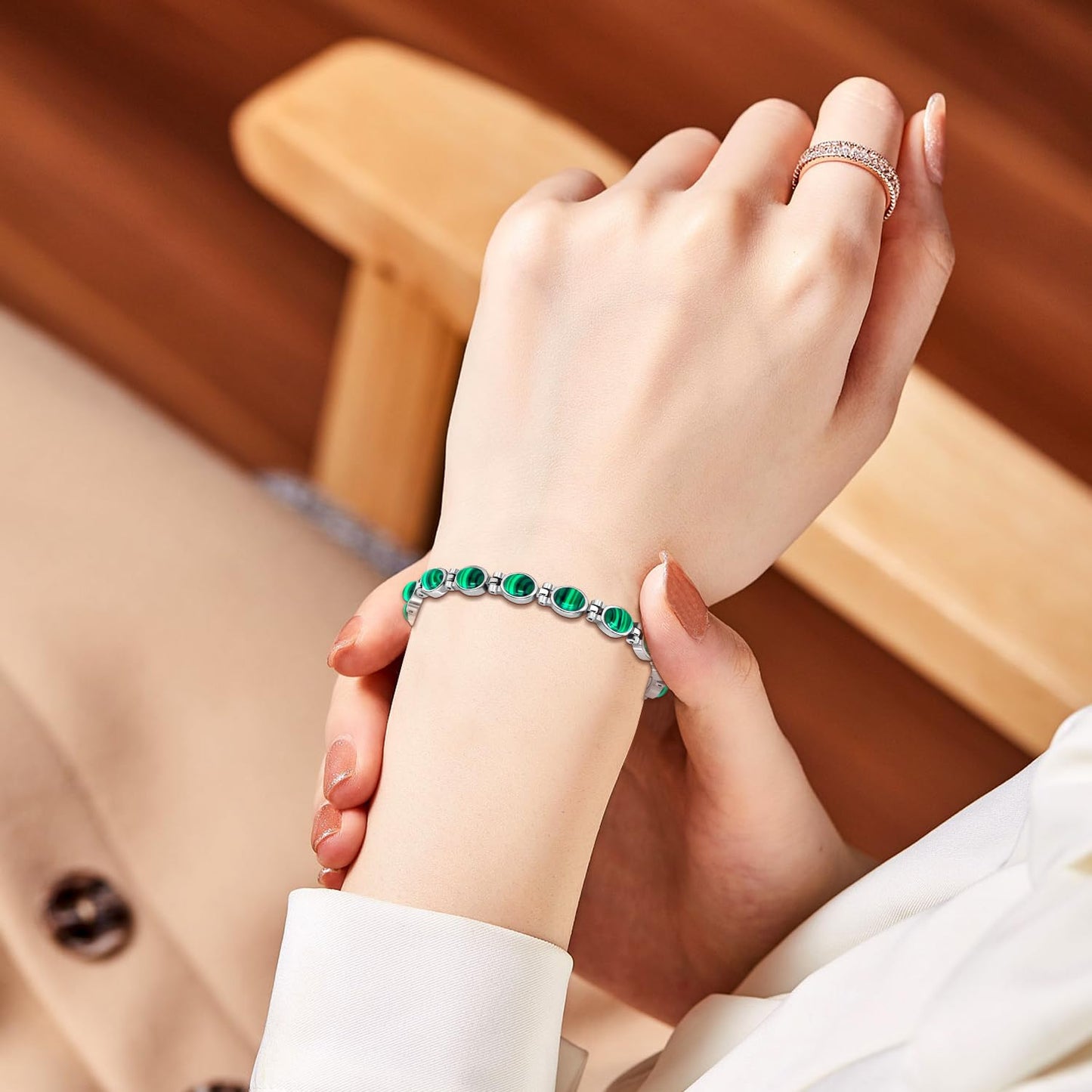 JEROOT magnetic bracelet for women men unisex, Stainless Steel