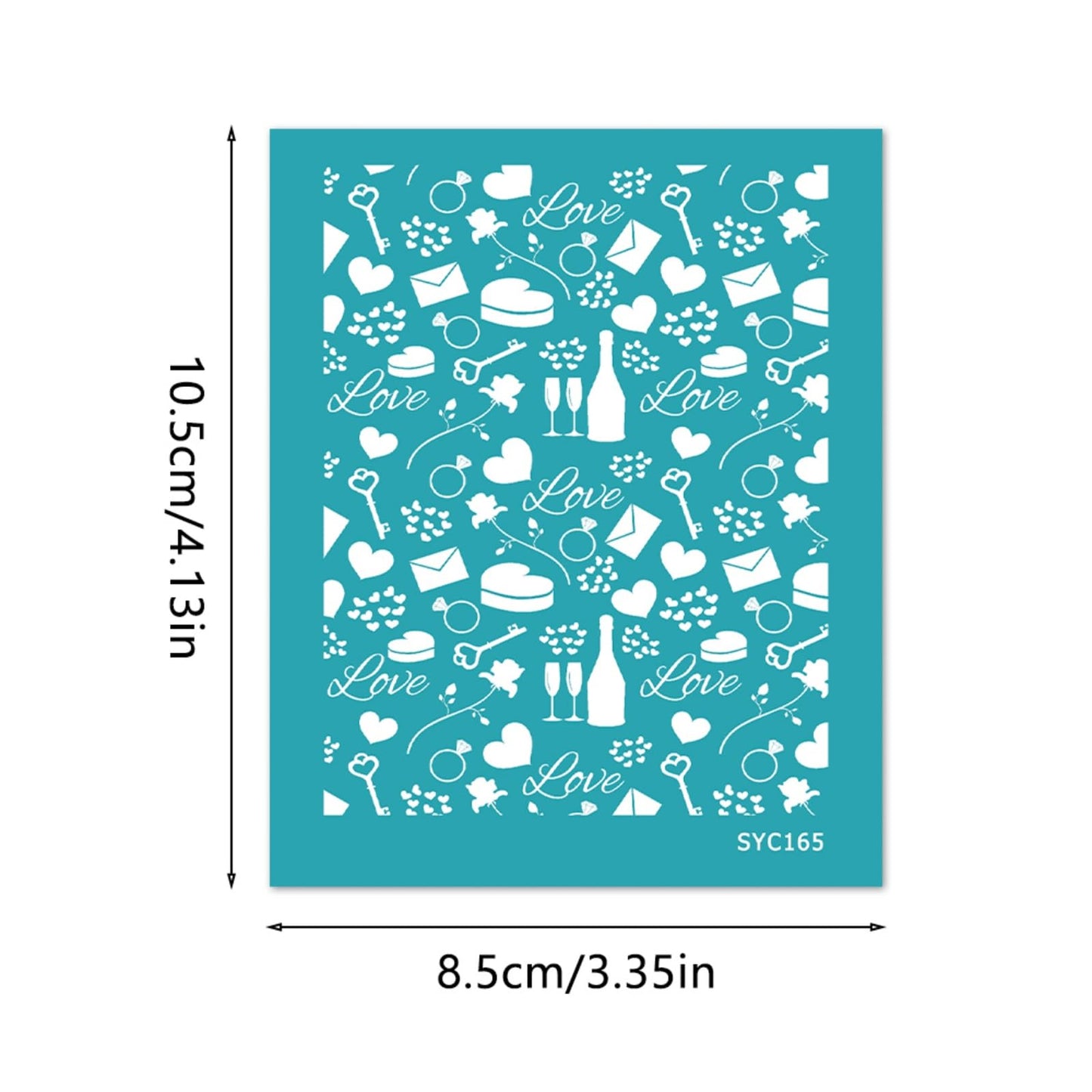 Briartw 5 Pattern Clay Silk Screen Stencil Set for Polymer Clay – Valentine's Day Earring Stencil Set - DIY Craft Templates – for Polymer Jewelry,Earrings,Sculpting & Decorative Art - 4.13x3.35 Inch