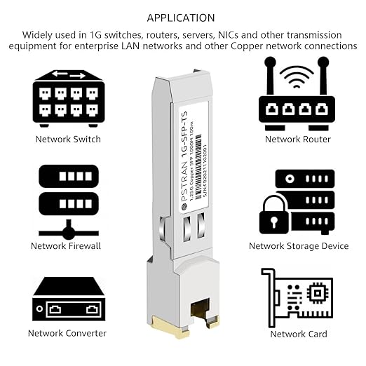 OPSTRAN 1000BASE-T SFP RJ45 Copper Transceiver Module Compatible with HPE H3C JD089B JD495A JD089A JC009A 100m Cat5e/6