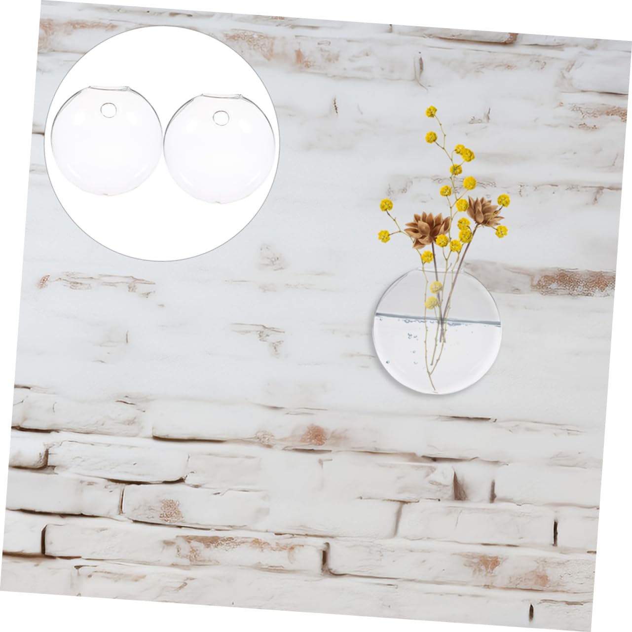 PRETYZOOM Hanging Hydroponic Glass Vase for Indoor Plants Wall Planter Terrarium Bottle Decorative Wall Holder for Home and Balcony Decor 4pcs Set