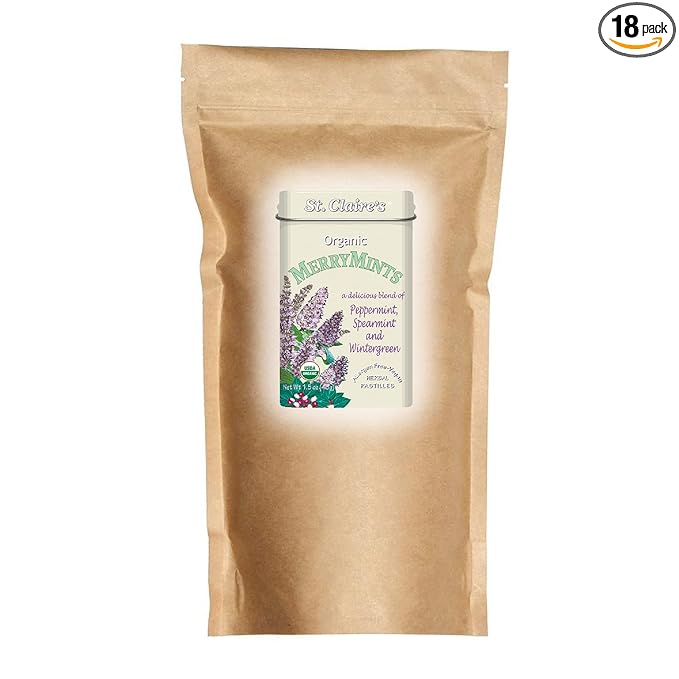 St. Claire's Organic Breath Mints (MerryMints, 27 Ounce Refill Bag, over 800 pieces) | Gluten-Free, Vegan, GMO-Free, Plant-based, Allergen-Free | Made in our Allergen-Free facility