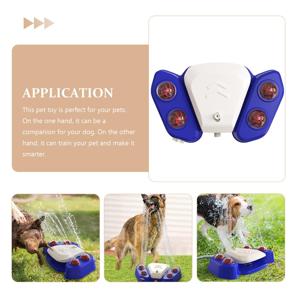 Yardwe Pet Automatic Drinking Fountain and Shower Spray Toy for Dogs Multifunctional Puppy Bathing Water Fountain Creative Water Spray Design