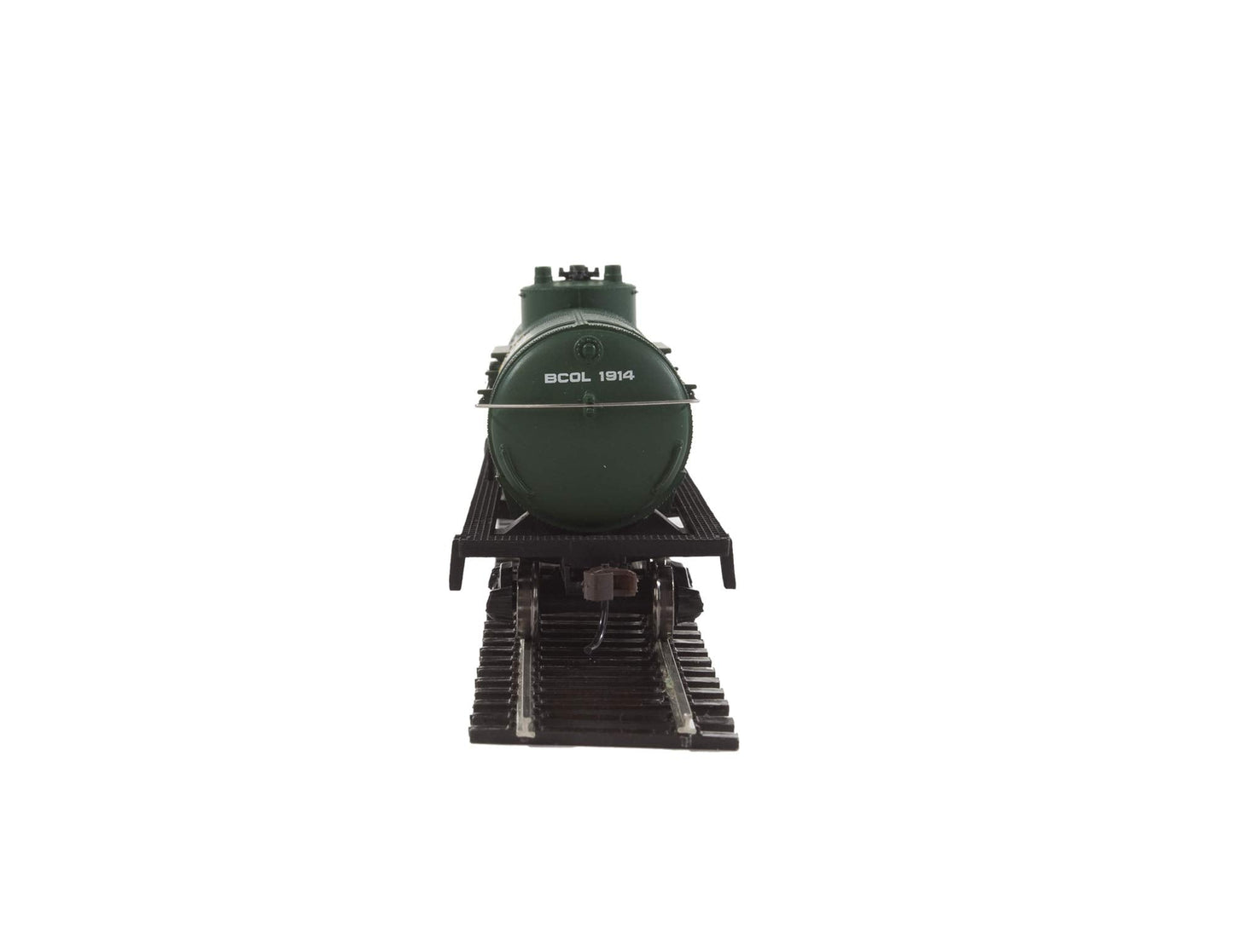 Walthers Trainline Tank Car-Ready to Run-British Columbia Railway (Green, Yellow, White; Dogwood Logo) 931-1441 HO Scale Model Railroad - Freight Model