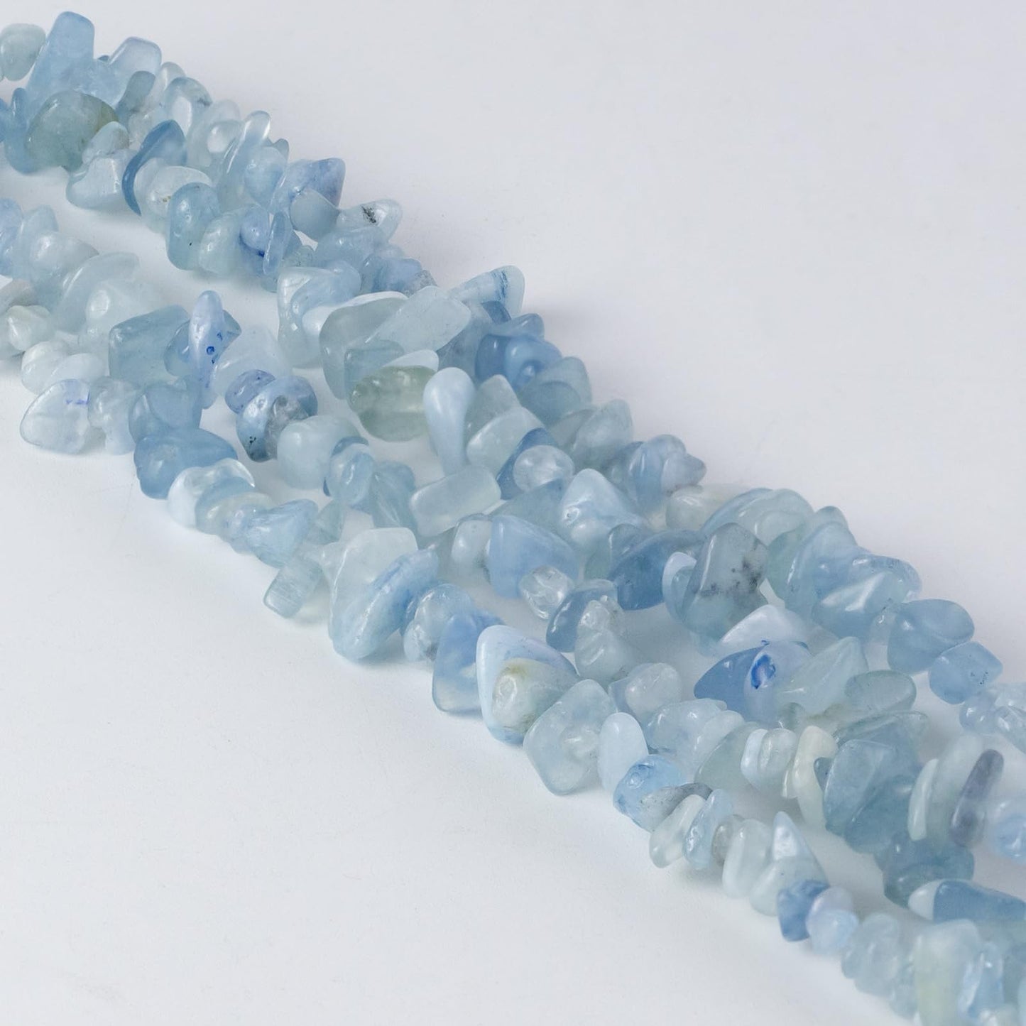 35 inches Chip Stone Loose Gemstones Beads Drilled Strand for Jewelry Making (Aquamarine)