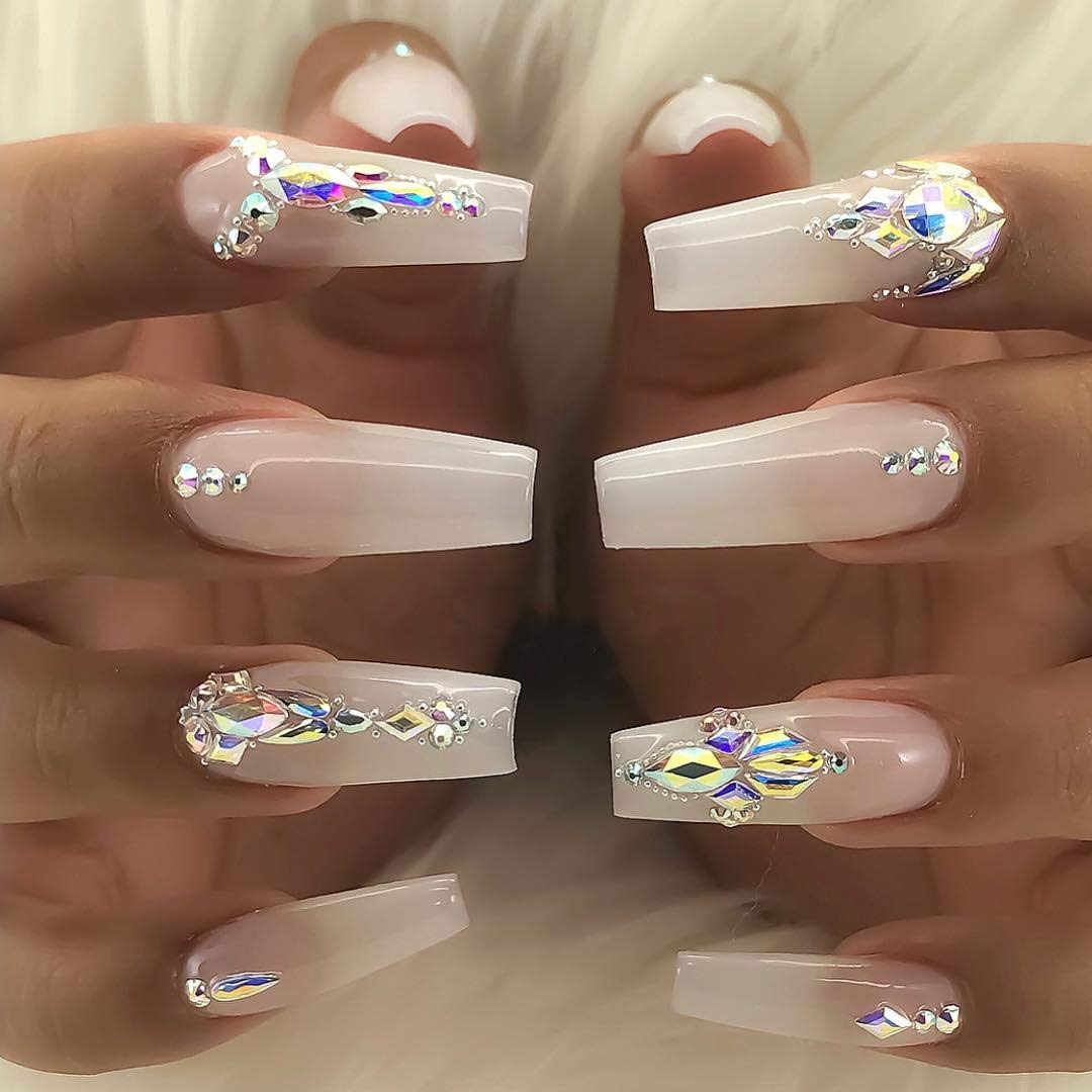 100pcs Mix Size Sparkling Crystal Ab Flatback Rhinestone Crystal Trapeze Shape Glass Gem for Nails