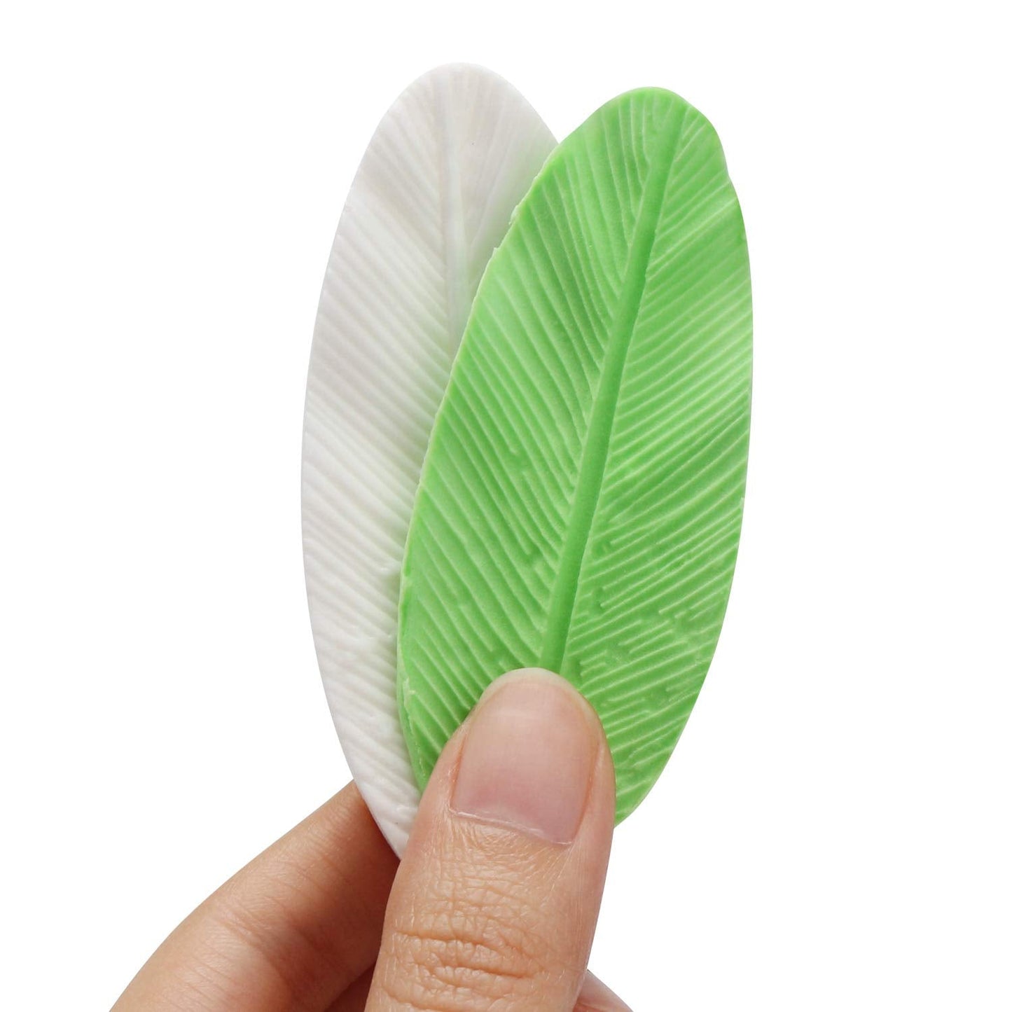 Beasea Silicone Leaf Fondant Mold, 6pcs Rose Leaf Cutter for Fondant Cake Decorations Styling Chocolate Sugar Cookie Cutter Set Silicone Mould