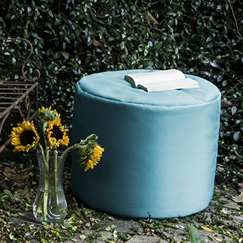 Jaxx Spring Indoor/Outdoor Bean Bag Pouf Ottoman, Navy