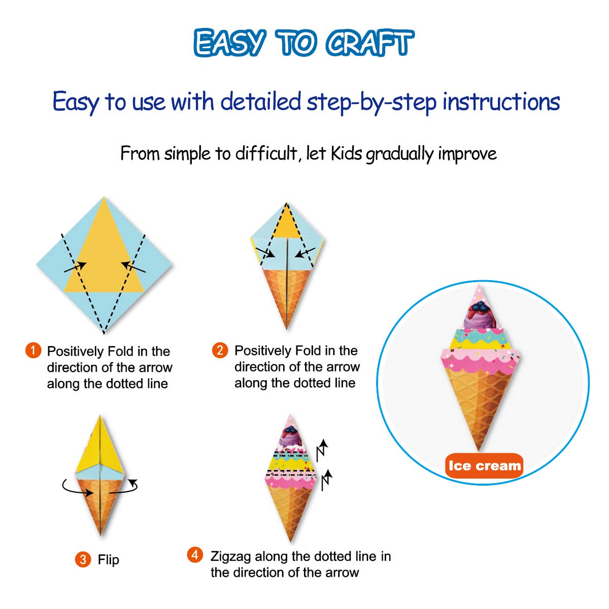 hapray Origami Kit for Kids Ages 5-8 8-12, with Guiding Book, 152 Paper with 72 Patterns, DIY Art and Craft Projects, Beginners Children's Day Gift Boy Girl
