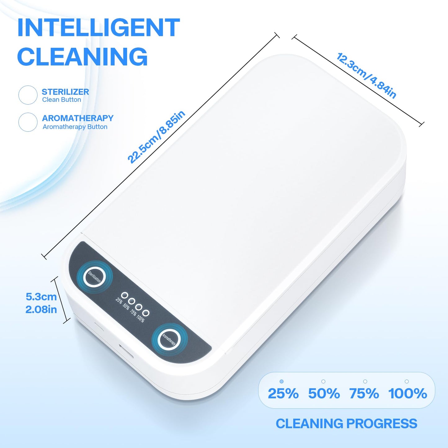 LXIANGN Nail Tool Sterilizer with Blue Light,Portable USB Sterilizer For Nail Tools Nail Cleaning Box Beauty Tool Cleaner Machine for for Nail Salon, Tweezers, Jewelry, Phone, Manicure Tools Cleaning