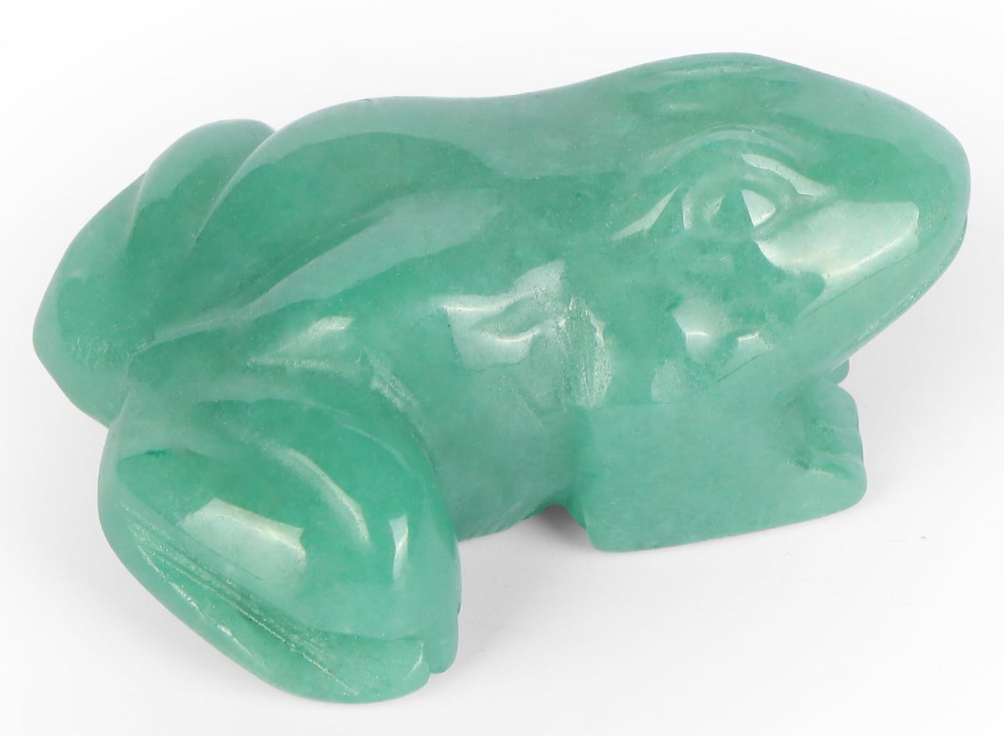 SMQ 2 inch Crystal Frog, Natural Green Aventurine Frog Figurine, Hand Carved Frog Statue Decor, Healing Stone Crystal Animal Statue with Gift Box