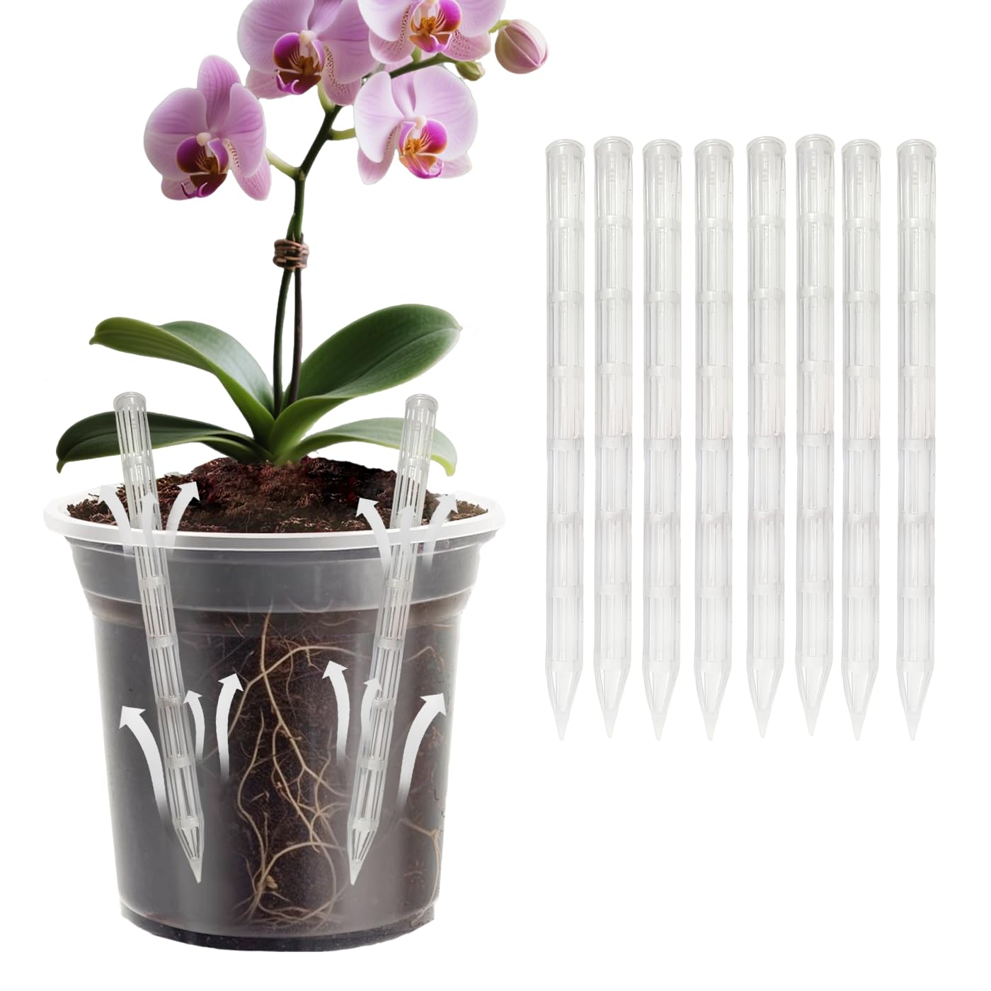 Belit 16 Pcs Plant Root Ventilation Stakes, Breathable Stake Beneficial for Root Respiration, Potted Plants Prevent Root Rot