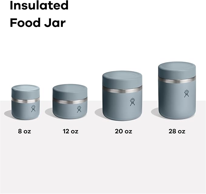 Hydro Flask Food Jar – Insulated Stainless Steel, Snack Travel Container for Hot Food & Soup 28 Oz Capri Blue