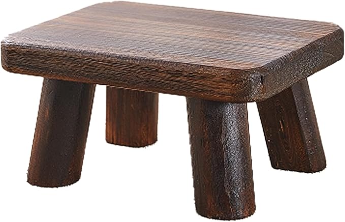 Wooden Step Stool for Adults and Children, Heavy Duty Step Stool, 500 lb. Load Capacity, for Bedroom, Kitchen and Bathroom, High Bed Steps, Easy to Assemble, Super Sturdy