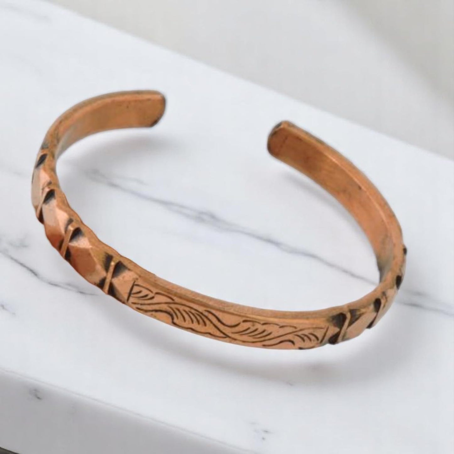 Hands Of Tibet Tibetan Hand Crafted Copper Medicine Bracelet from Nepal (Style 12)