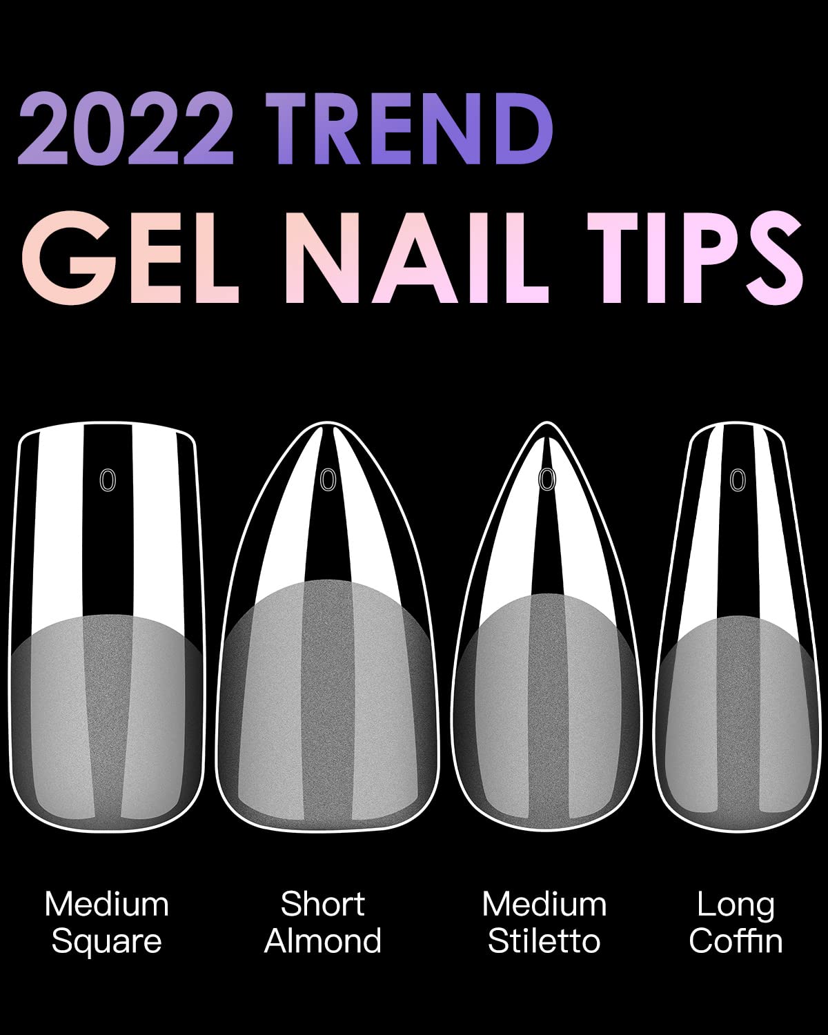 Soft Gel Nail Tips Medium Square, 120PCS Pre Buff Full Cover Nail Extenison Tips Half Matte Gel Nail Tips BORNBYME