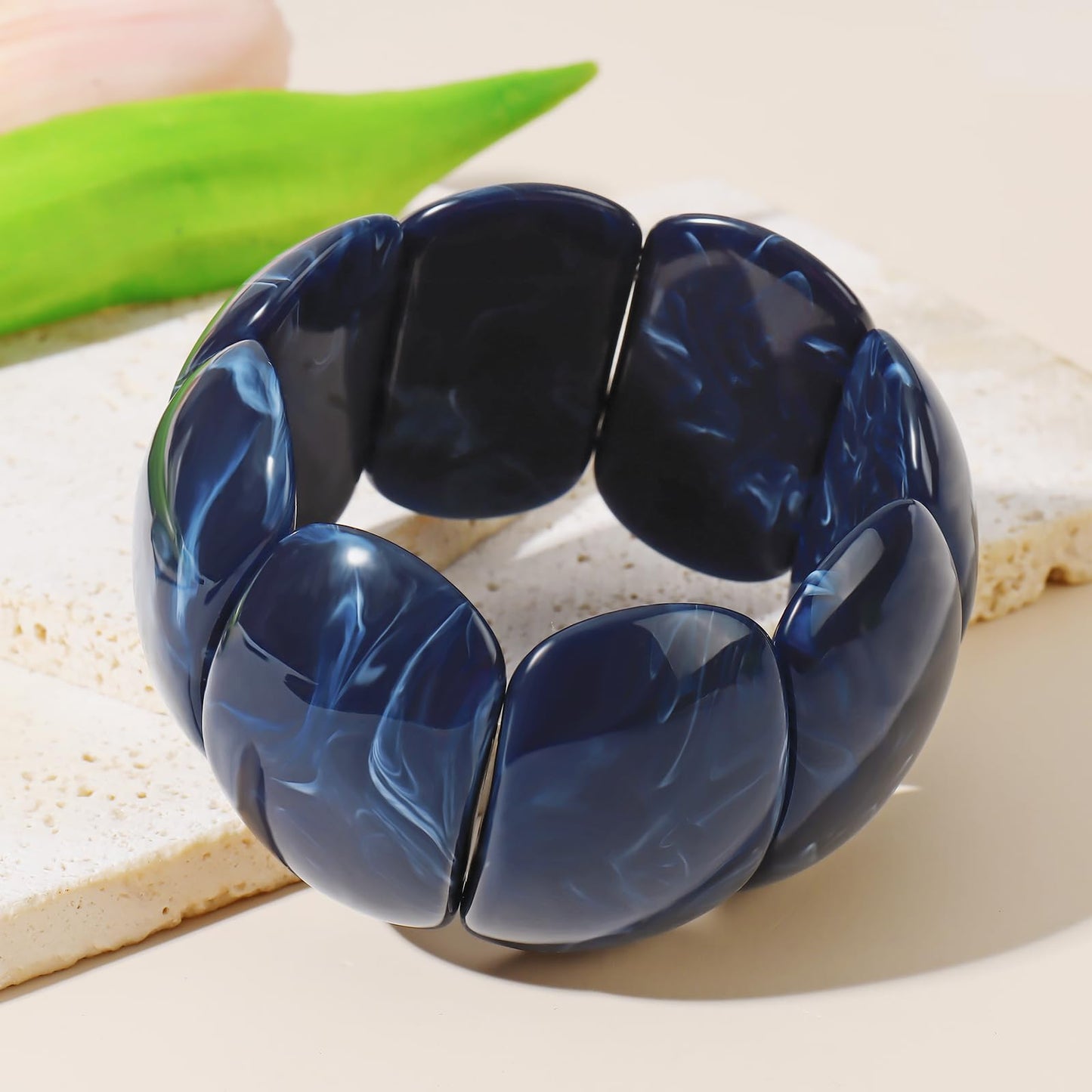 Coiris Chunky Bracelets for Women Acrylic Bangle Resin Bracelets Colorful Thick Jewelry