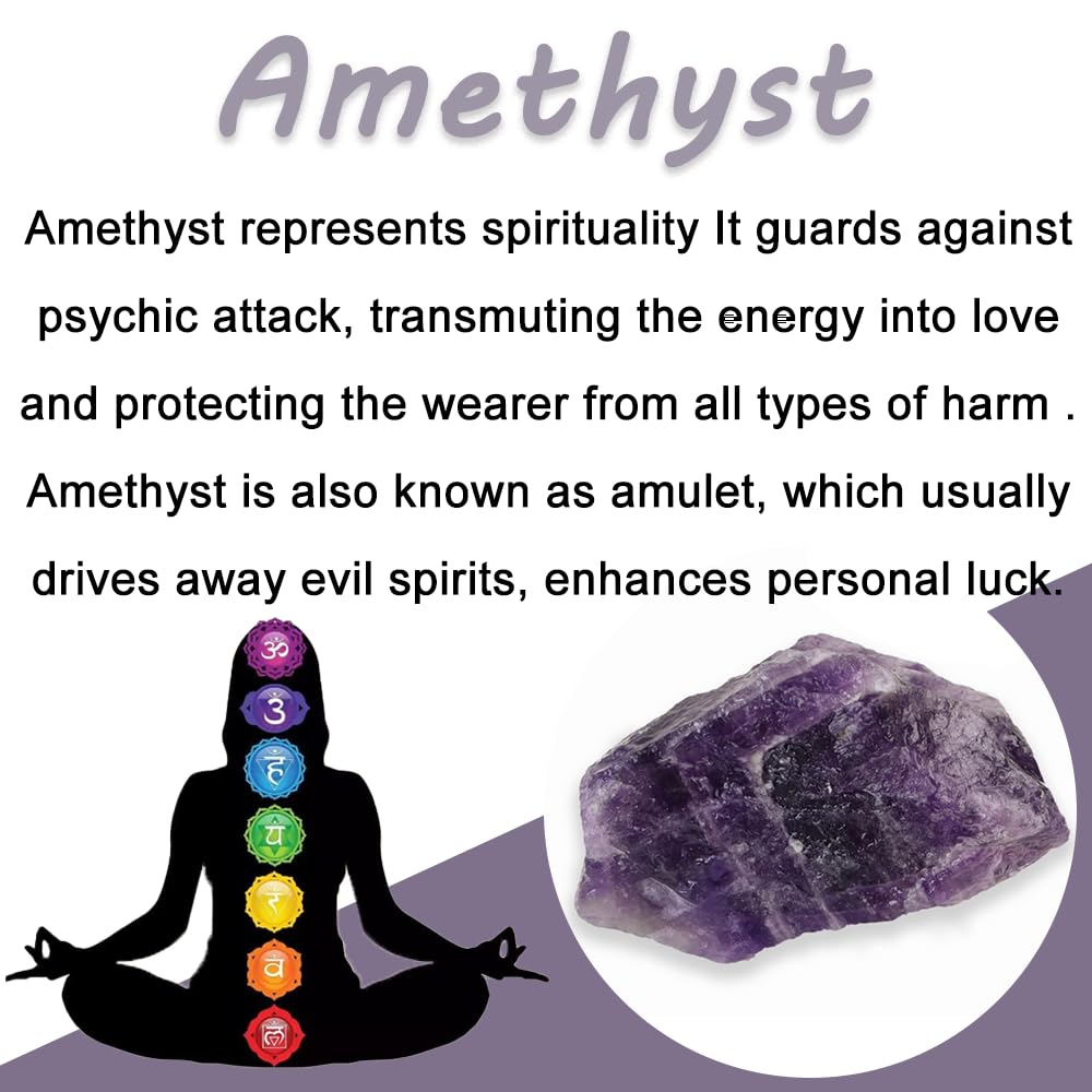 2PCS Natural Raw Stone Healing Crystals Bulk, Gemstones for Reiki, Meditation, Home Decor, Garden Fountain Rocks (Amethyst)