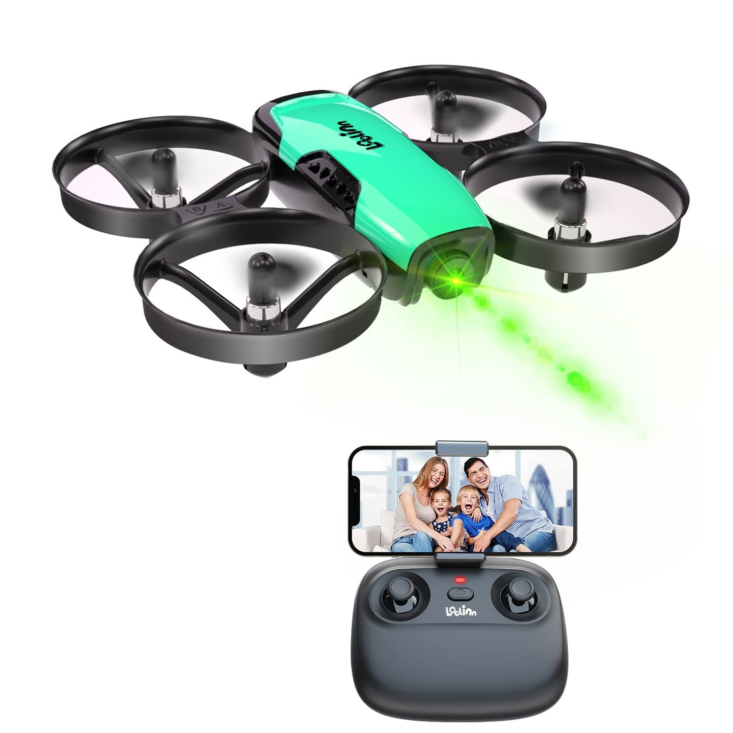 Loolinn | Drone for Kids 8+ Gift with Camera - Mini Drone, Remote Control Quadcopter Drone with 90° Adjustable Camera, Safe for Kids, Photos and Videos, Easy to Fly (Gift for Boys and Girls)
