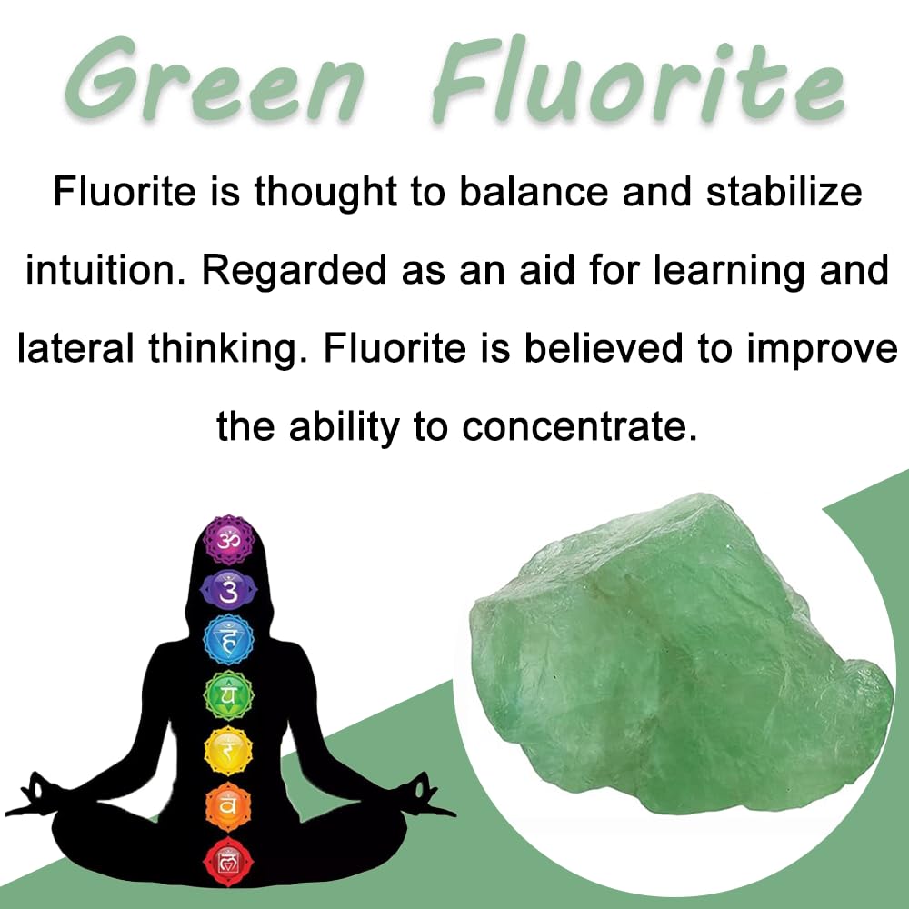 2PCS Natural Raw Stone Healing Crystals Bulk Healing Gemstones for Reiki Tumbling Fountain Rocks Meditation Garden Home Decor (Green Fluorite)