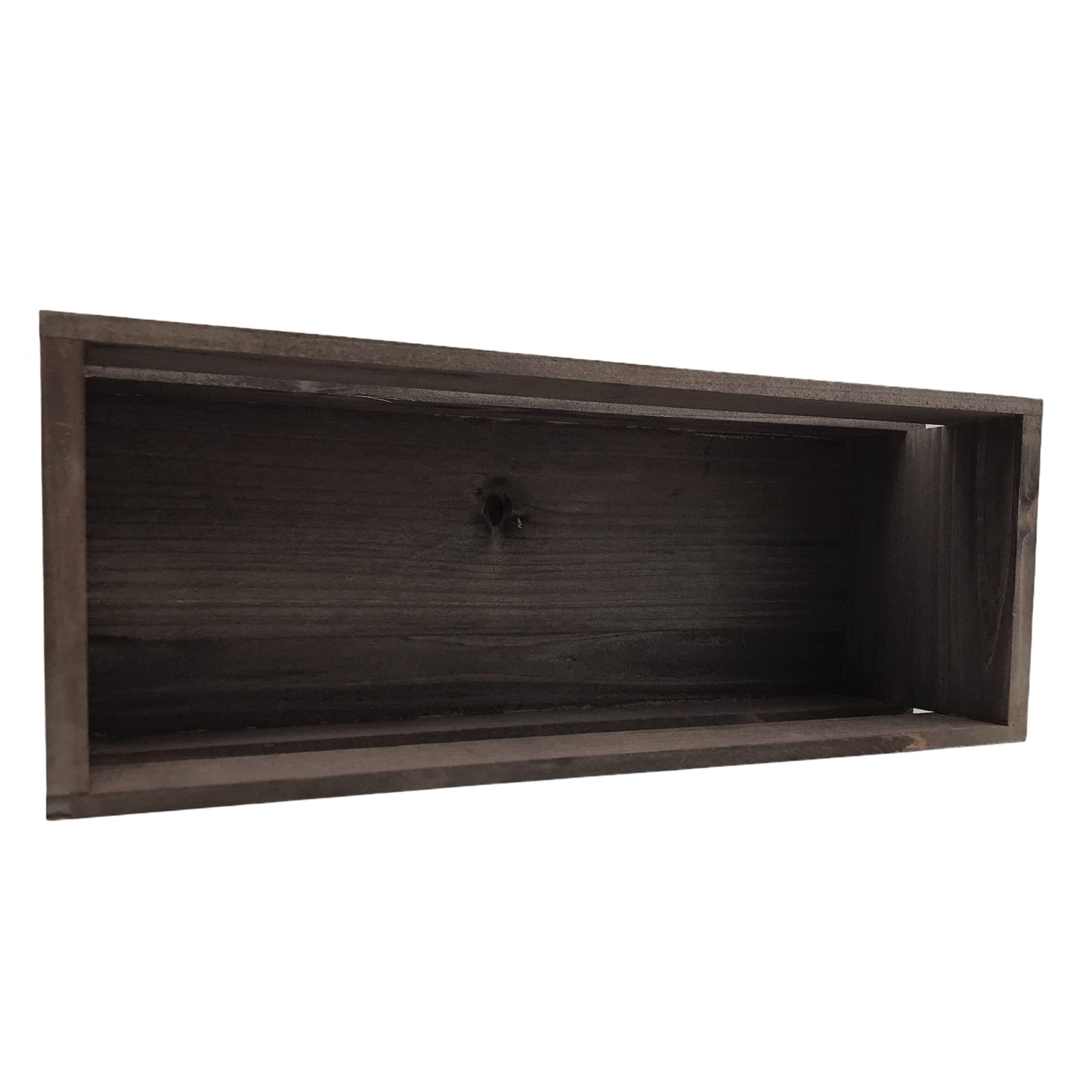 3 Pack Wood Craft Crate Caddy Set | Nesting, wood crates for display, wooden boxes for crafts, decorative wooden crate, Wood box storage crate, centerpieces for Home, bathroom and much more (Brown)